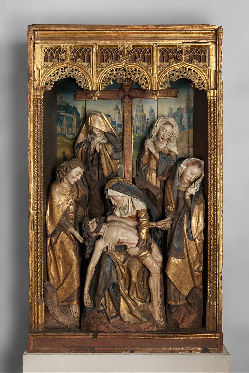 The Lamentation, Walnut, paint, and gilt, Central Spanish